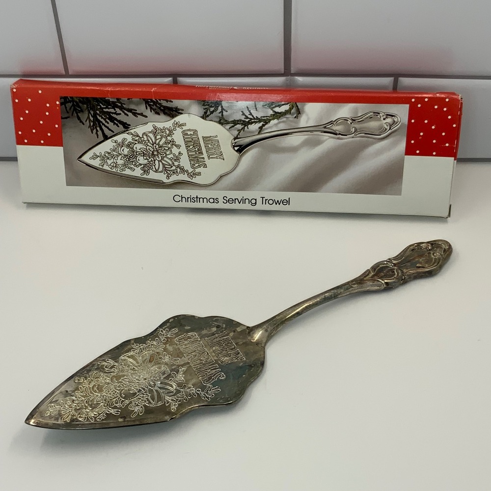 International Silver Co 1992 Merry Christmas Silverplated Serving Trowel 11in